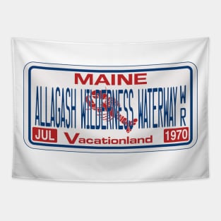 Allagash Wilderness Waterway Wild River license plate Tapestry