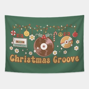 Vintage Music Christmas Groove Tapestry