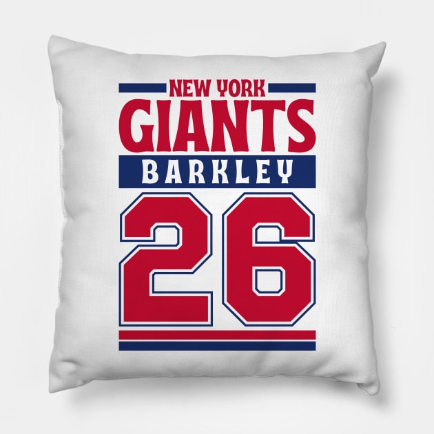 New York Giants Barkley 26 Edition 3 Pillow by Astronaut.co