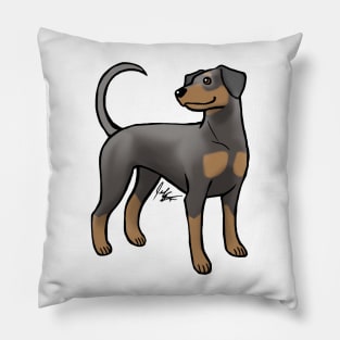 Dog - Doberman Pinscher - Blue and Tan Natural Pillow