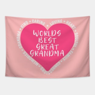 Worlds Best Great Grandma Tapestry