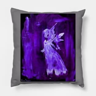 Dark Purple Angel Pillow