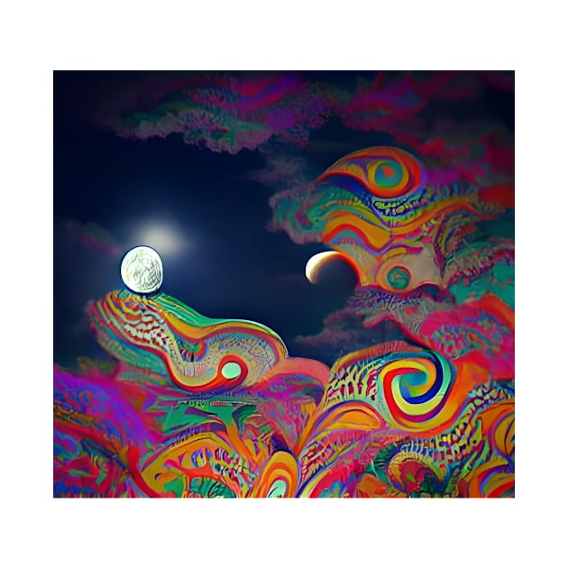 Psychedelic Night Sky by Mihadom