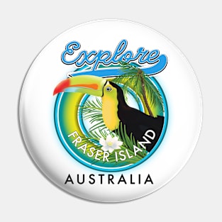 Fraser Island Australia exploration logo Pin