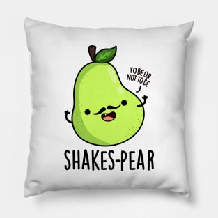 Shakes-pear Cute Pear Fruit Pun Pillow