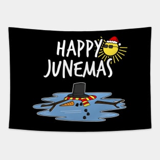 Happy Junemas Christmas June 2021 Snowman Summer Funny Tapestry