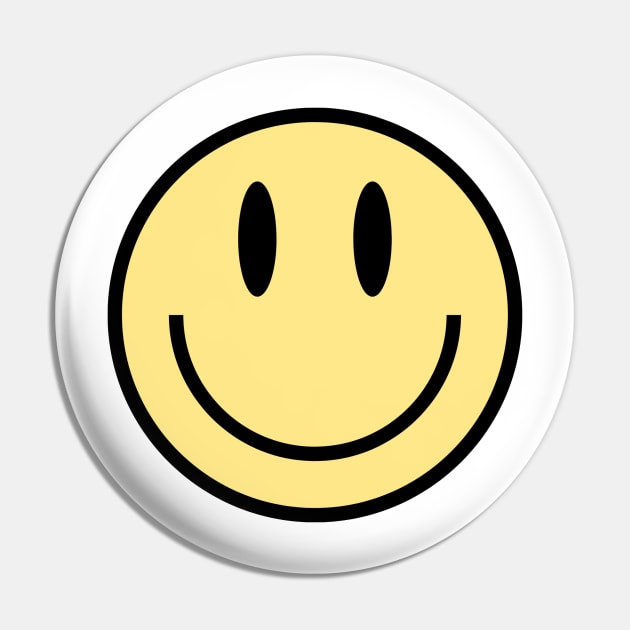 Smiley Face in Yellow Pin by emilykroll