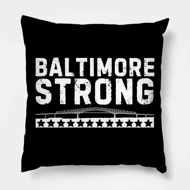 Baltimore Strong Maryland Bridge Pillow by TreSiameseTee