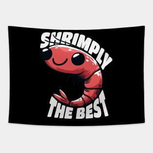 Shrimply the Best Shrimp Aquarist Design Tapestry