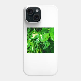 Green and yellow leaves Phone Case