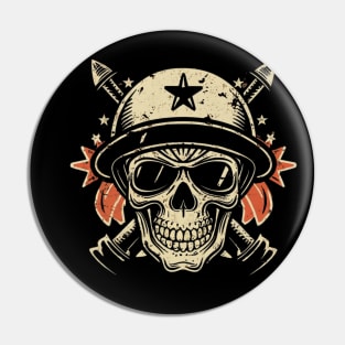 Death or Glory Skull Tattoo Pin