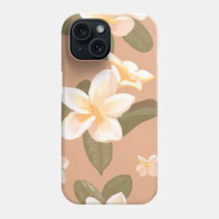 Sunset Blooms: Orange-Toned Floral Phone Case