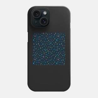 Rainbow Raindrops at Midnight Phone Case