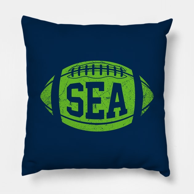 SEA Retro Football - Navy Pillow by KFig21