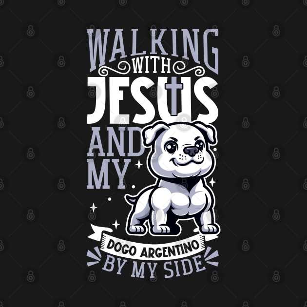 Jesus and dog - Dogo Argentino by Modern Medieval Design