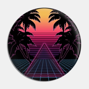 SYNTHWAVE SUN & PALMS #2 Pin