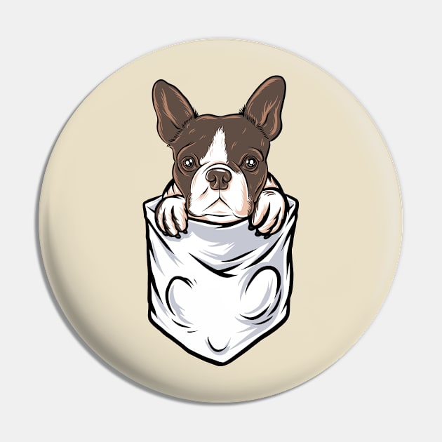 dog pocket Pin by Mako Design 