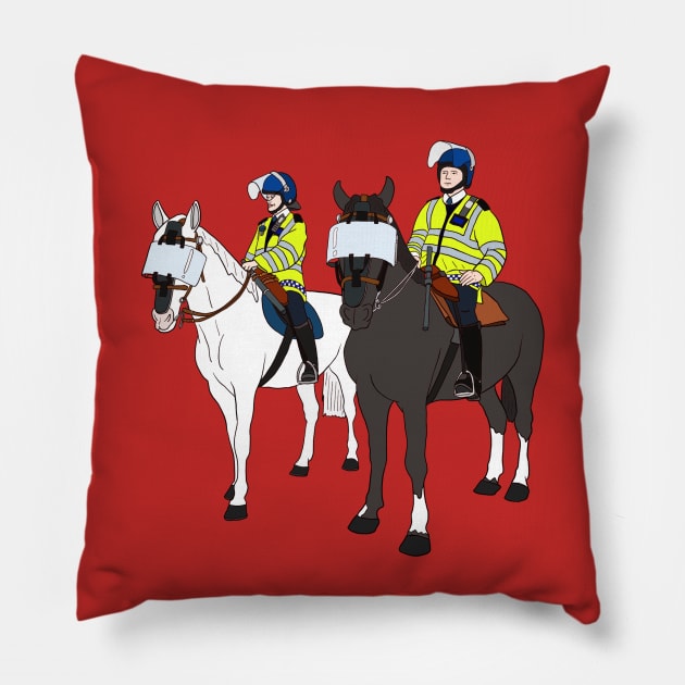 London Metropolitan Horse Cops Pillow by lamaisondulapino