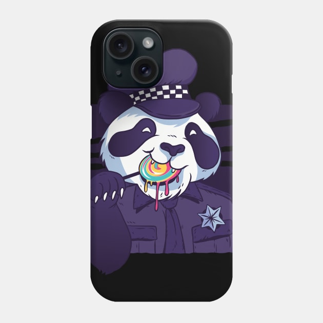 cute panda policeman cartoon gift Phone Case by Midoart