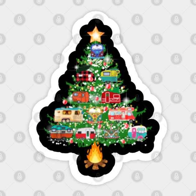 Camper Christmas Tree Vehicles Camping Shirt Camping Christmas Sticker Teepublic Discover and download free christmas png images on pngitem. teepublic