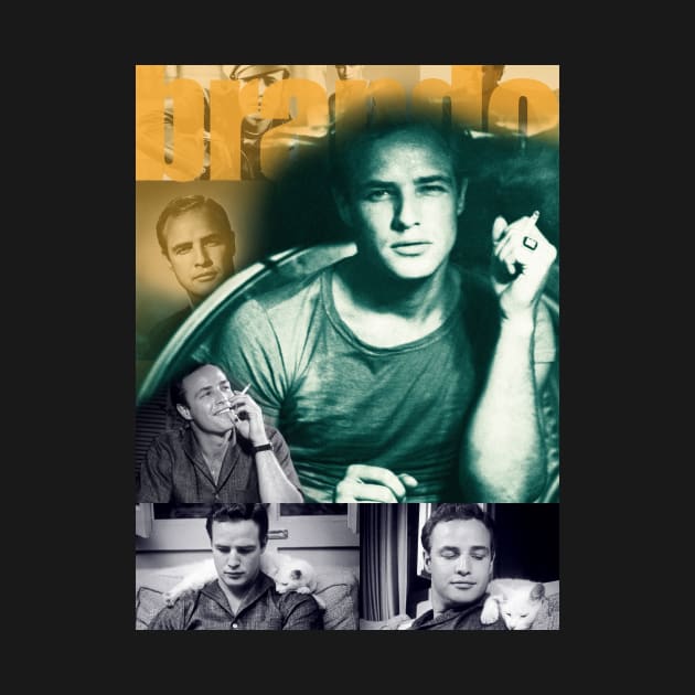 Marlon Brando Collage Portrait by Dez53