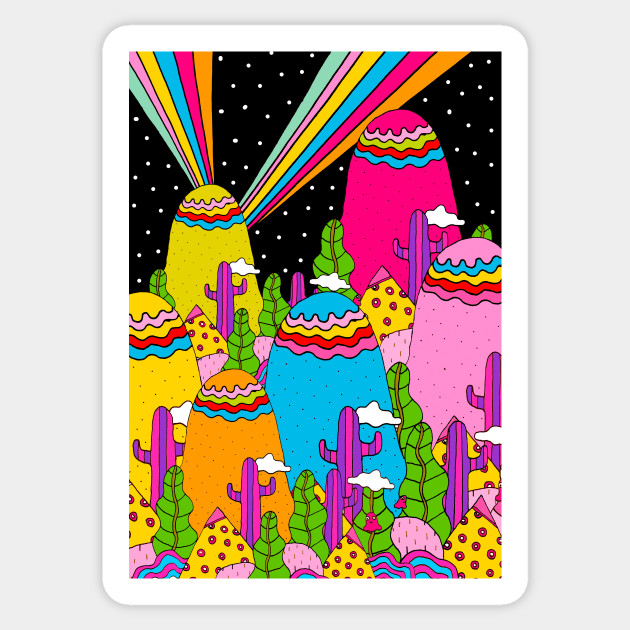 Night Sky Rainbow - Rainbow - Sticker
