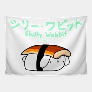 [Shilly Wabbit] Baby Lop Bunny Rabbit Dressing Up As An Unagi Nigiri Sushi Tapestry