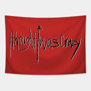 ithoughtiwascrazy - Black and White - YouTube Logo Tapestry