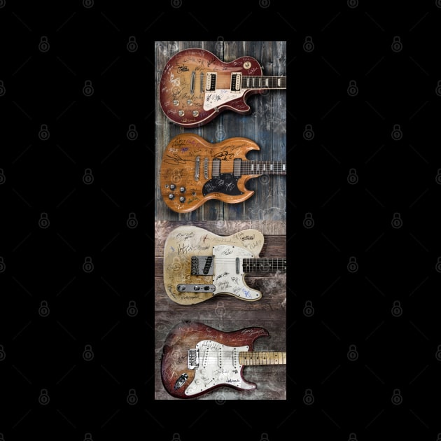 Famous guitarists signatures 3 by IconsPopArt