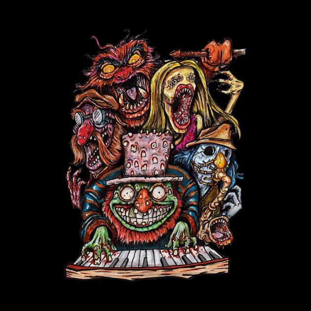 Mr Teeth & Lightning Chaos Muppet Parody HORROR by LeeHowardArtist