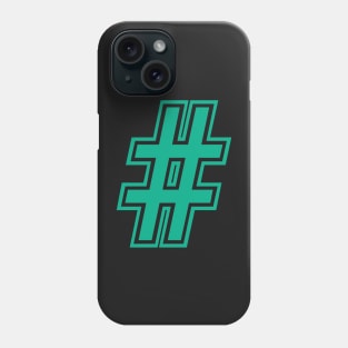 Hastag # turqouise Phone Case