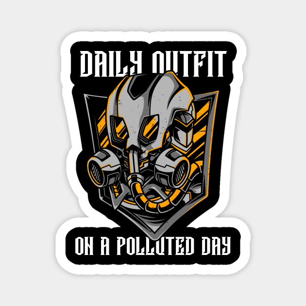 Gas Mask (Daily Outfit on A Polluted Day) Magnet by SouthAmericaLive