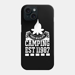 True Wildlife Camping Est 11987 T Shirt For Women Men Phone Case