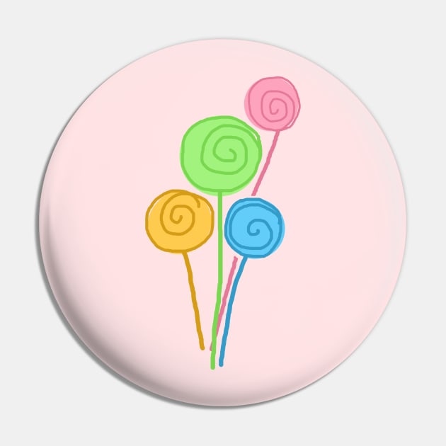 Rainbow Candy Dream: Taste the Spectrum Pin by Chan Design