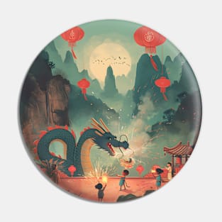 Dragon Festival: Lunar Celebration, Festive Art, and Asian Traditions Pin