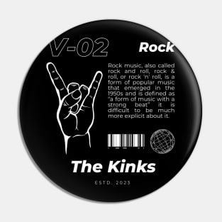 V02 Style The Kinks Vintage Pin