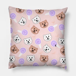 I love bear cut bear candy Pillow