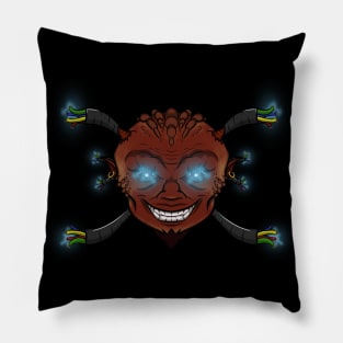 Devil's Electrician (no caption) Pillow