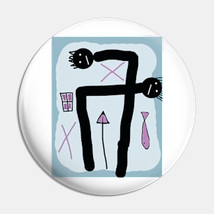 Kids Extreme Dance Stick Figure Pin