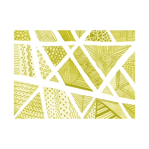 Geometric doodles - yellow and white by wackapacka