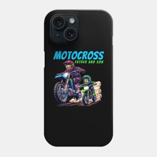 Father Son  Bike Motocross father and son Motorcycle Phone Case