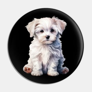 Puppy Maltese Pin