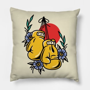 Boxing Gloves Flowers Pillow