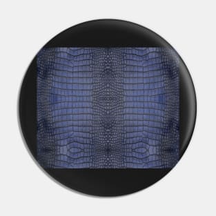 Cobalt Alligator Skin Pin