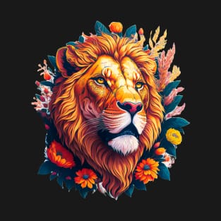 Lion with Flowers T-Shirt