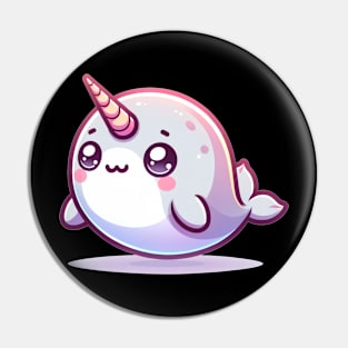 Kawaii Narwhal Pin