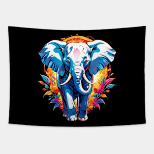 Dreamlike Elephant: A Vibrant Modern Digital Art Tapestry