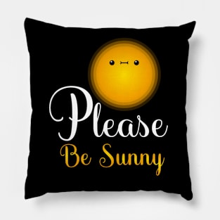 Please be sunny, kawaii sun, sunny, happy sun, cute sun. Pillow