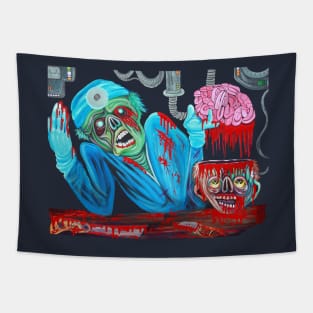 Zombie Brain Surgeon Tapestry