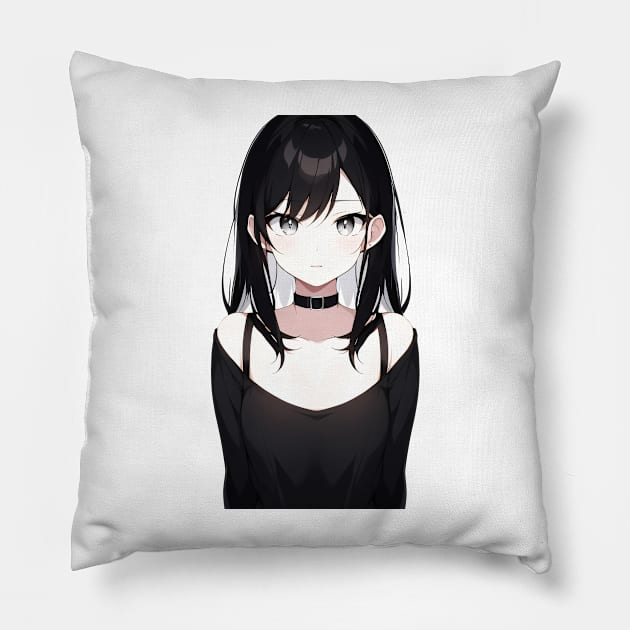 anime girl art Pillow by DeathAnarchy